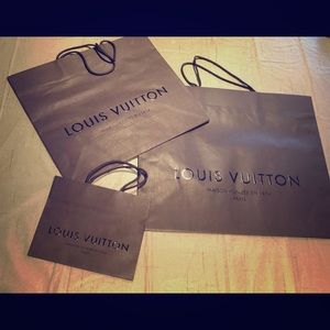 Louis Vuitton shopping bags (3 sizes)